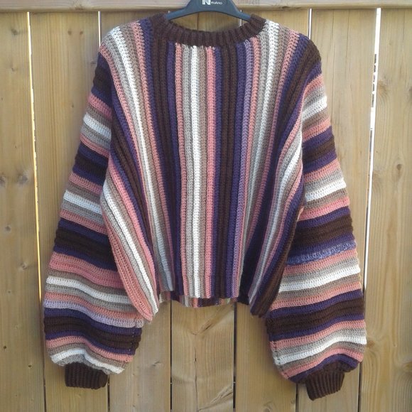 One of a kind Baby alpaca handmade viral scrappy sweater - Picture 1 of 10